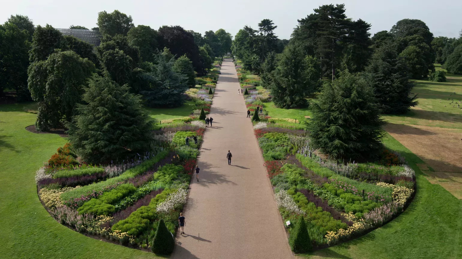 Aerial view of the Great Broad Walk Borders 