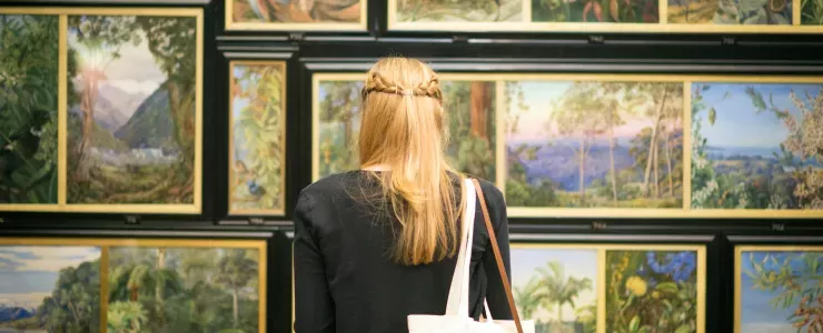 A visitor in the Marianne North gallery