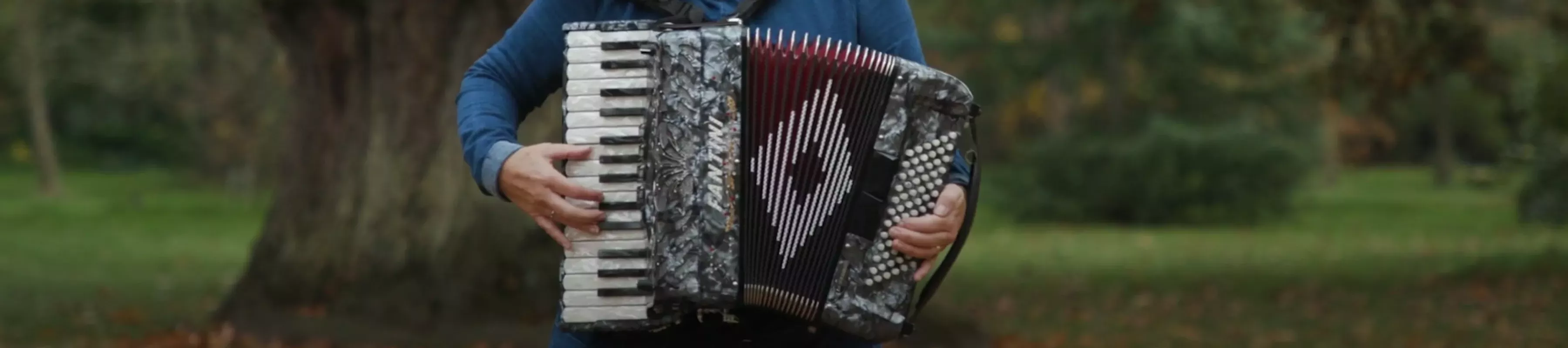 Musician playing the accordion 