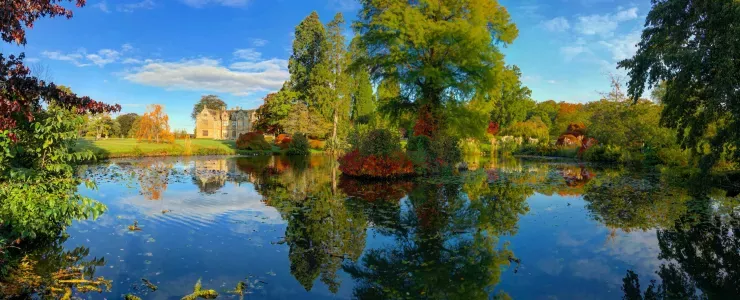 View from Kodak Corner at Wakehurst of the Mansion Pond